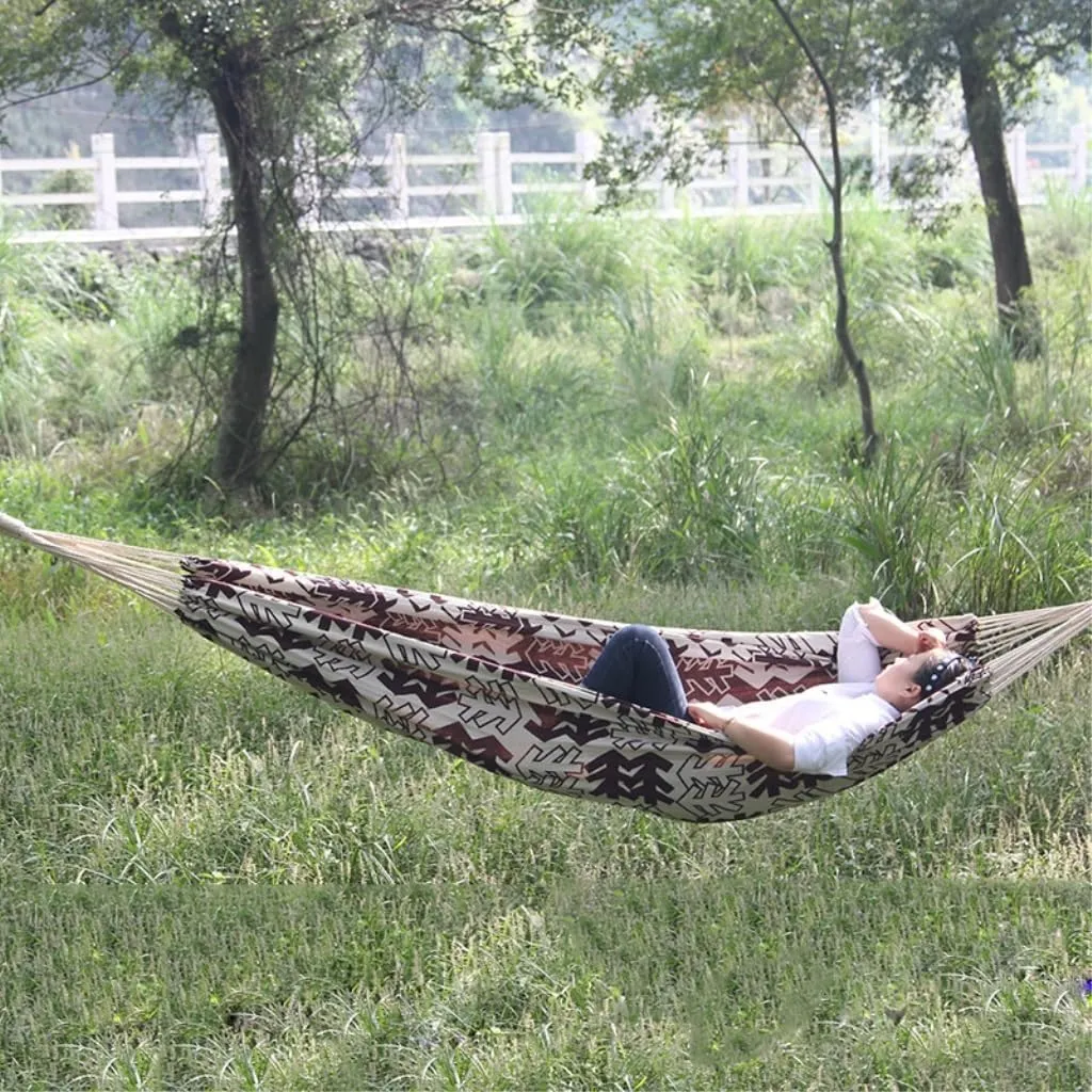 Hammock Ultra-Light Nylon Double Hammock Parachute Cloth Anti-Rollover Elastic Band Encrypted Mosquito Net Hammock Hammocks for Outside
