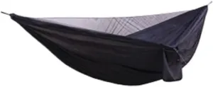 Hammock Ultra-Light Nylon Double Hammock Parachute Cloth Anti-Rollover Elastic Band Encrypted Mosquito Net Hammock Hammocks for Outside(A)