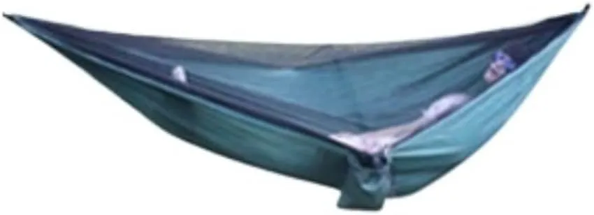 Hammock Ultra-Light Nylon Double Hammock Parachute Cloth Anti-Rollover Elastic Band Encrypted Mosquito Net Hammock Hammocks for Outside(D)