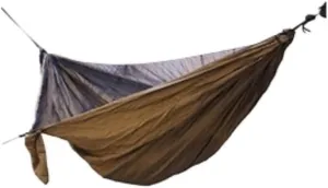 Hammock Ultra-Light Nylon Double Hammock Parachute Cloth Anti-Rollover Elastic Band Encrypted Mosquito Net Hammock Hammocks for Outside(E)