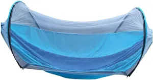 Hammocks Automatic Mosquito Net, Anti-Rollover Hammock, Parachute, Bunis Spinning Camping Leisure Double Hanging Chair Camping Hammocks(Blue)