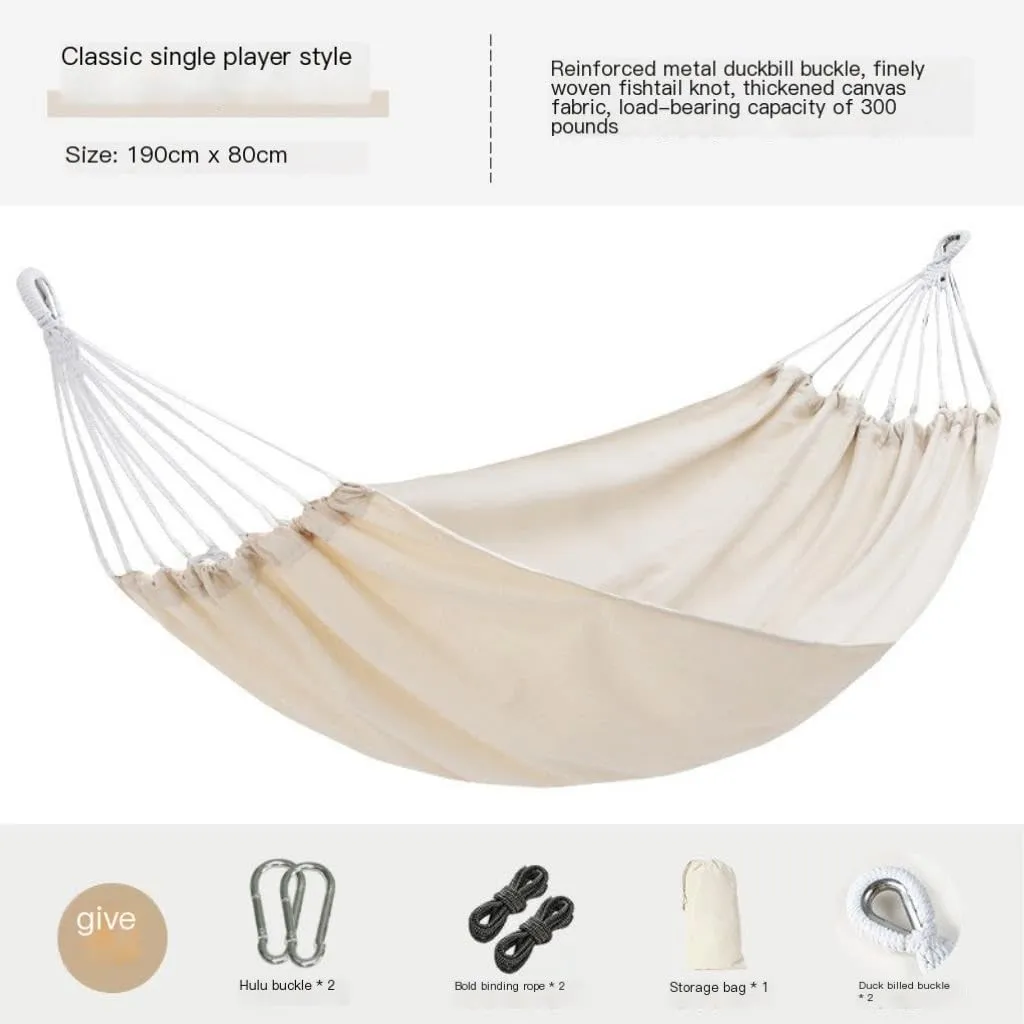 Hammocks Beige Hammock Outdoor Swing Summer Camping W Anti-Rollover Home Indoor Single Double Adult Dormitory Camping Hammocks(Blue,A)