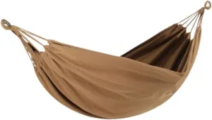 Hammocks Beige Hammock Outdoor Swing Summer Camping W Anti-Rollover Home Indoor Single Double Adult Dormitory Camping Hammocks(Brown,A)