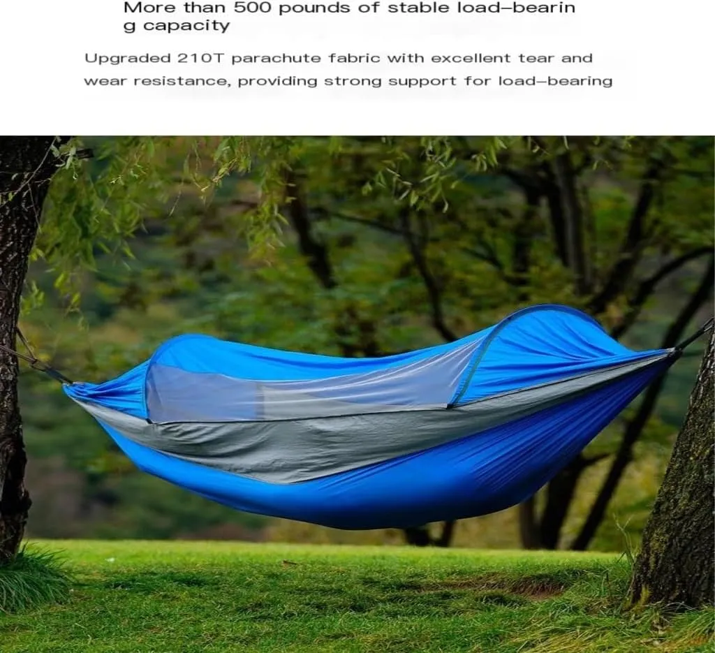 Hammocks Explorer Hammock Outdoor Camping Swing Anti-Rollover Anti-Mosquito Dormitory Adult Double Ultra-Light Camping Hammocks(K)