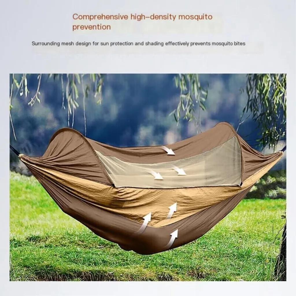 Hammocks Explorer Hammock Outdoor Camping Swing Anti-Rollover Anti-Mosquito Dormitory Adult Double Ultra-Light Camping Hammocks(K)