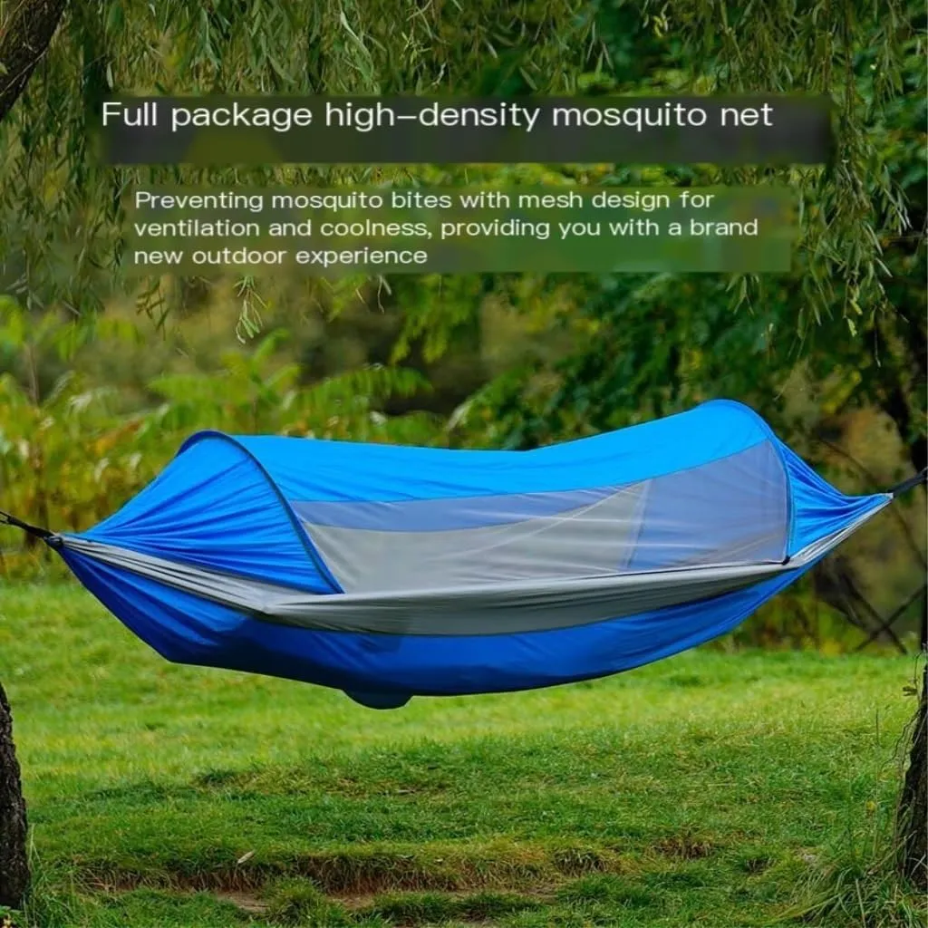 Hammocks Explorer Hammock Outdoor Camping Swing Anti-Rollover Anti-Mosquito Dormitory Adult Double Ultra-Light Camping Hammocks(K)
