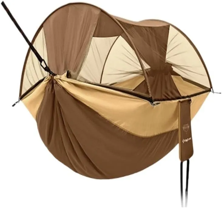Hammocks Explorer Hammock Outdoor Camping Swing Anti-Rollover Anti-Mosquito Dormitory Adult Double Ultra-Light Camping Hammocks(K)