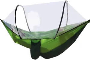 Hammocks Fully Automatic Quick-Opening Mosquito Net Hammock Outdoor Single Double Camping Mosquito Net Hammock Camping Hammocks(Green)