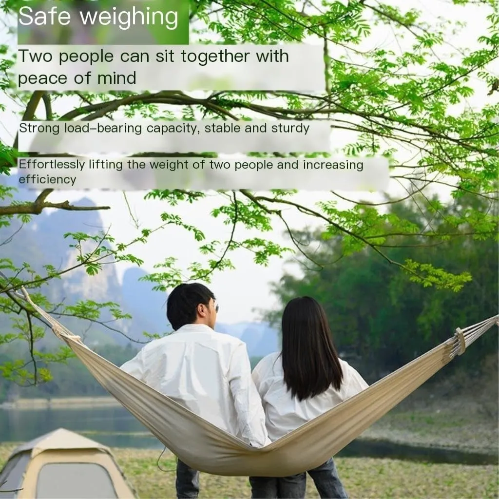 Hammocks Hammock Outdoor Swing Camping Single Double Bedroom Adult Sleeping Anti-Rollover Thickened Hanging Chair Camping Hammocks(White,D)