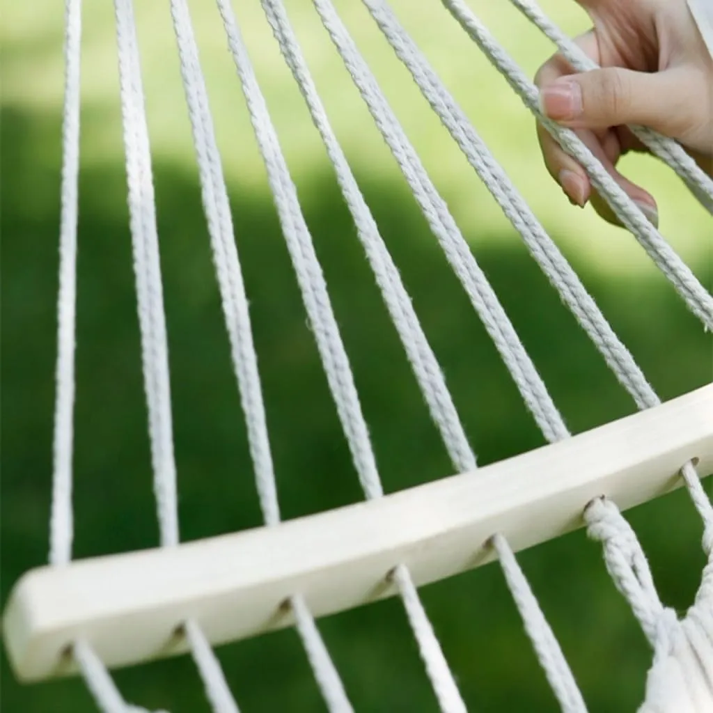 Hammocks Hammock Outdoor Swing Camping Single Double Bedroom Adult Sleeping Anti-Rollover Thickened Hanging Chair Camping Hammocks(White,D)
