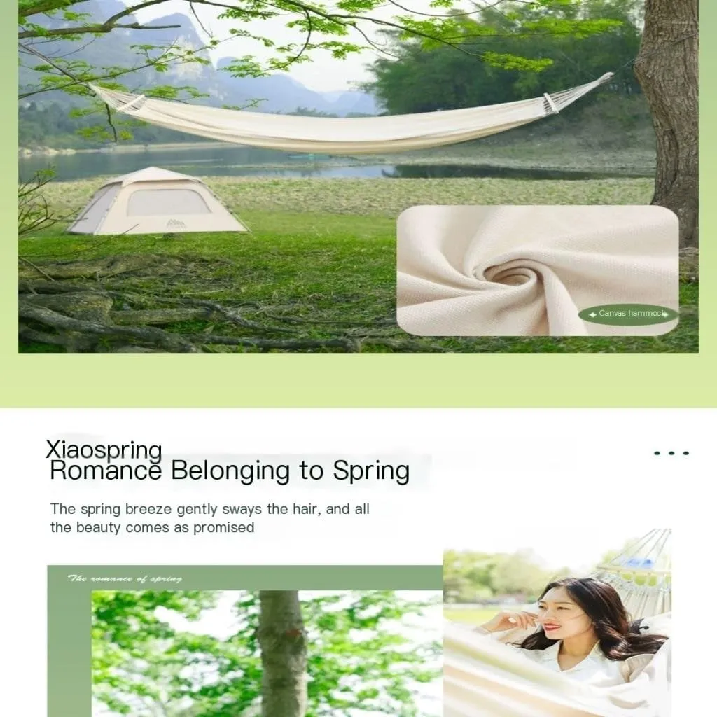 Hammocks Hammock Outdoor Swing Camping Single Double Bedroom Adult Sleeping Anti-Rollover Thickened Hanging Chair Camping Hammocks(White,D)