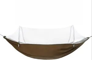 Hammocks Hammock Portable Camping Hammock with Mosquito Net Double & Single Hammock Nylon Hammock for Outdoor Indoor Patio Hiking Beach Outdoor Hammock