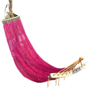 Hammocks Ice Silk Hammock Outdoor Thickened Fine Mesh Single and Double Anti-Rollover Hanging Chair Camping Courtyard Camping Hammocks(Pink,B)