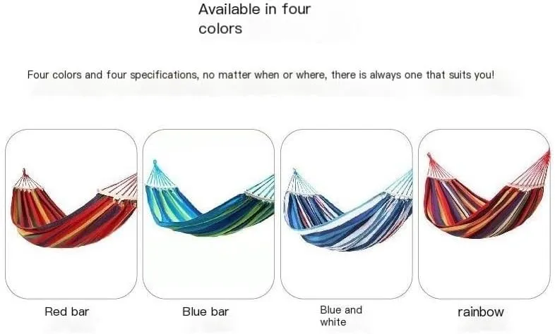 Hammocks Outdoor Camping Canvas Hammock Outdoor Supplies Hammock Double Thick Camping Hammock Parachute Hammock Camping Hammocks(Blue,Medium)