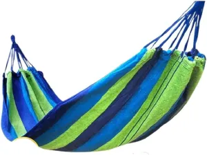 Hammocks Outdoor Camping Canvas Hammock Outdoor Supplies Hammock Double Thick Camping Hammock Parachute Hammock Camping Hammocks(Blue,Medium)