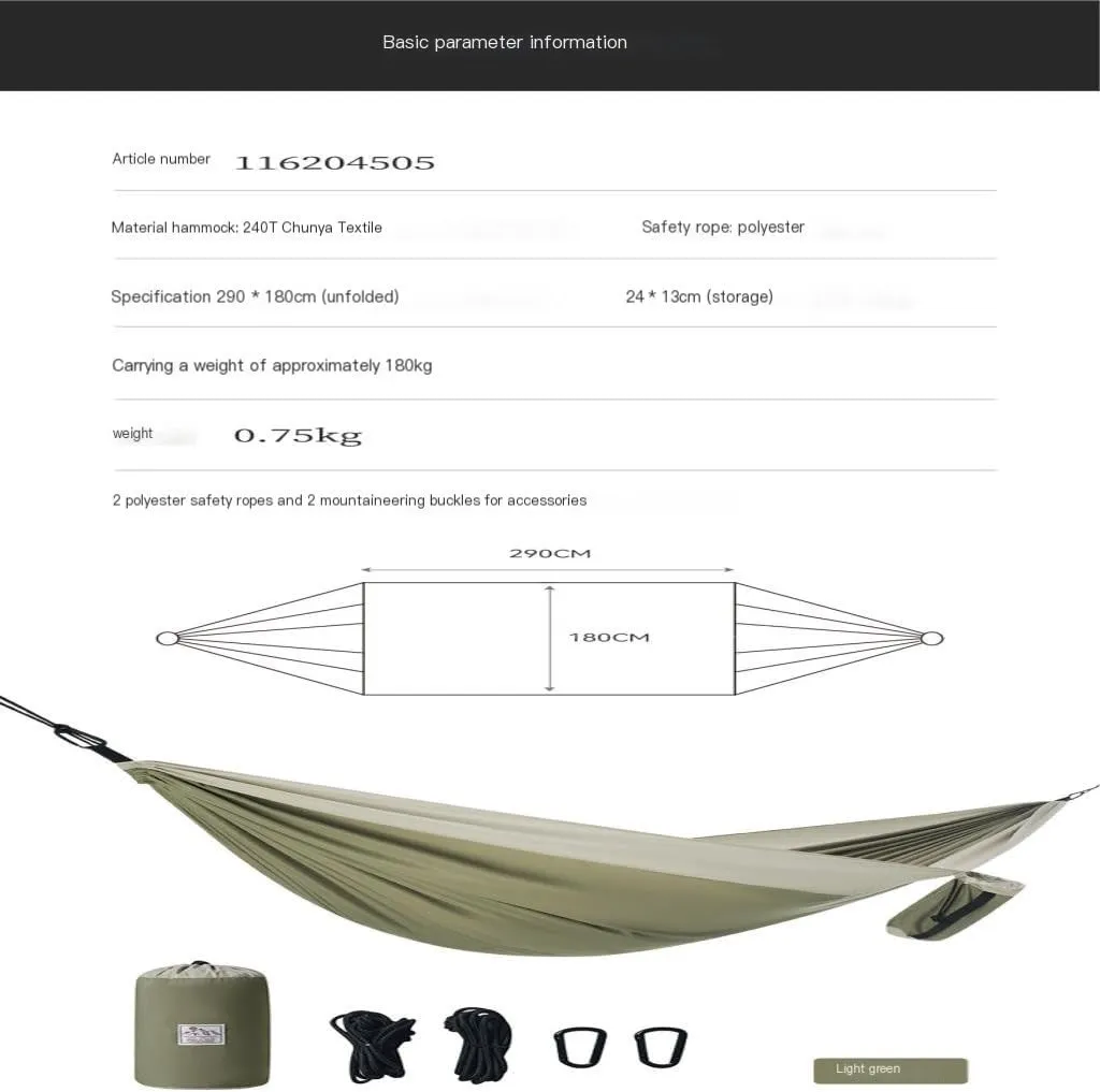 Hammocks Outdoor Camping Hammock Swing Anti-Rollover Portable Hanging Basket Thickened Outdoor Double Hanging Camping Hammocks(Brown)
