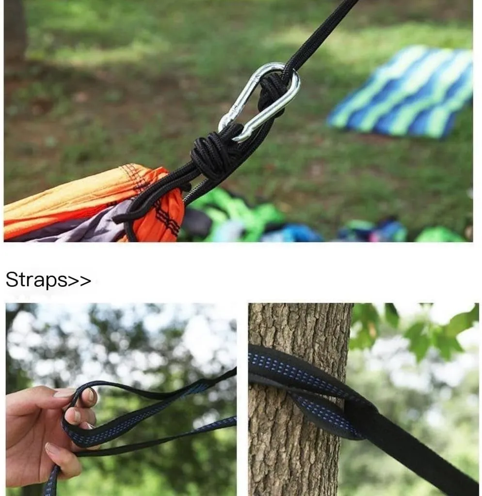 Hammocks Outdoor Double Hammock Camping Single 210T Swing Hammock Nylon Outdoor Hammock Outdoor Parachute Cloth Camping Hammocks(220 * 90cm)
