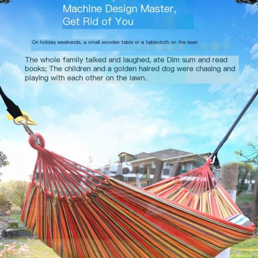 Hammocks Outdoor Hammock Double Single Dormitory Student Dormitory Swing Adult Balcony Hanging Chair Indoor and Outdoor Camping Hammocks(A)