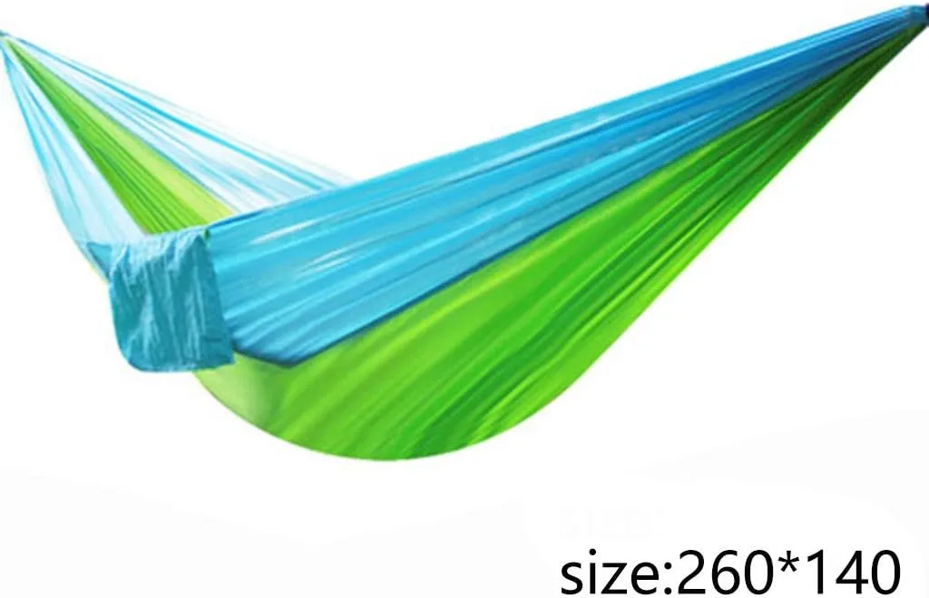 Hammocks Outdoor Hammock Light Parachute Cloth Hammock Outdoor Single Double Camping Leisure Hammock, Small, Grey