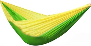 Hammocks Outdoor Hammock Light Parachute Cloth Hammock Outdoor Single Double Camping Leisure Hammock, Small, Yellow