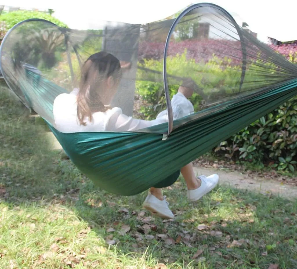 Hammocks Outdoor Hammock Light Parachute Cloth Hammock Outdoor Single Double Camping Leisure Hammock, Small, Yellow