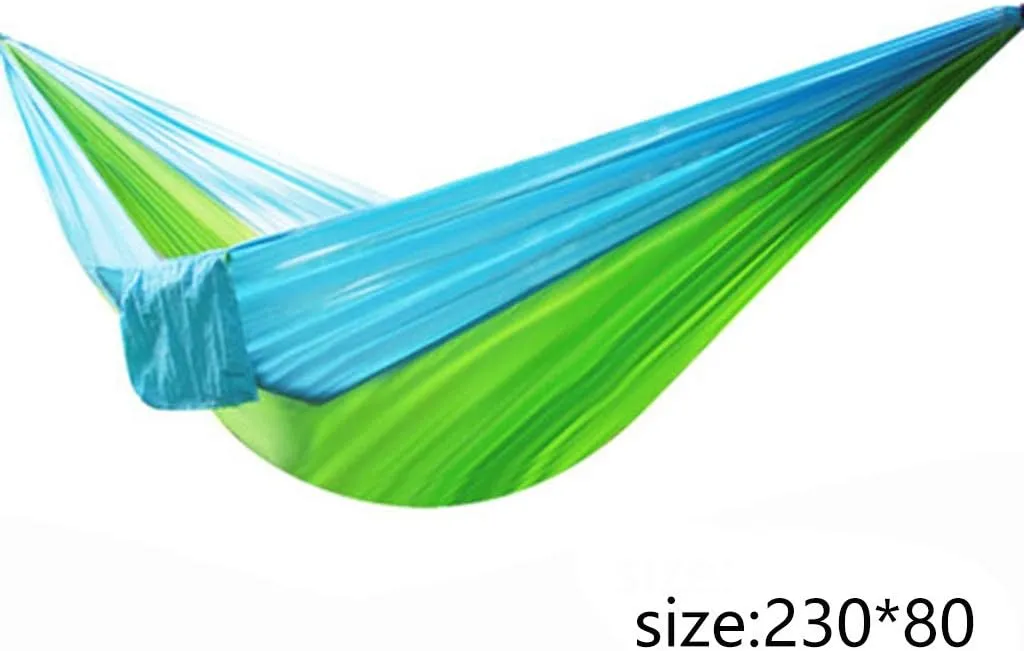 Hammocks Outdoor Hammock Light Parachute Cloth Hammock Outdoor Single Double Camping Leisure Hammock, Small, Yellow