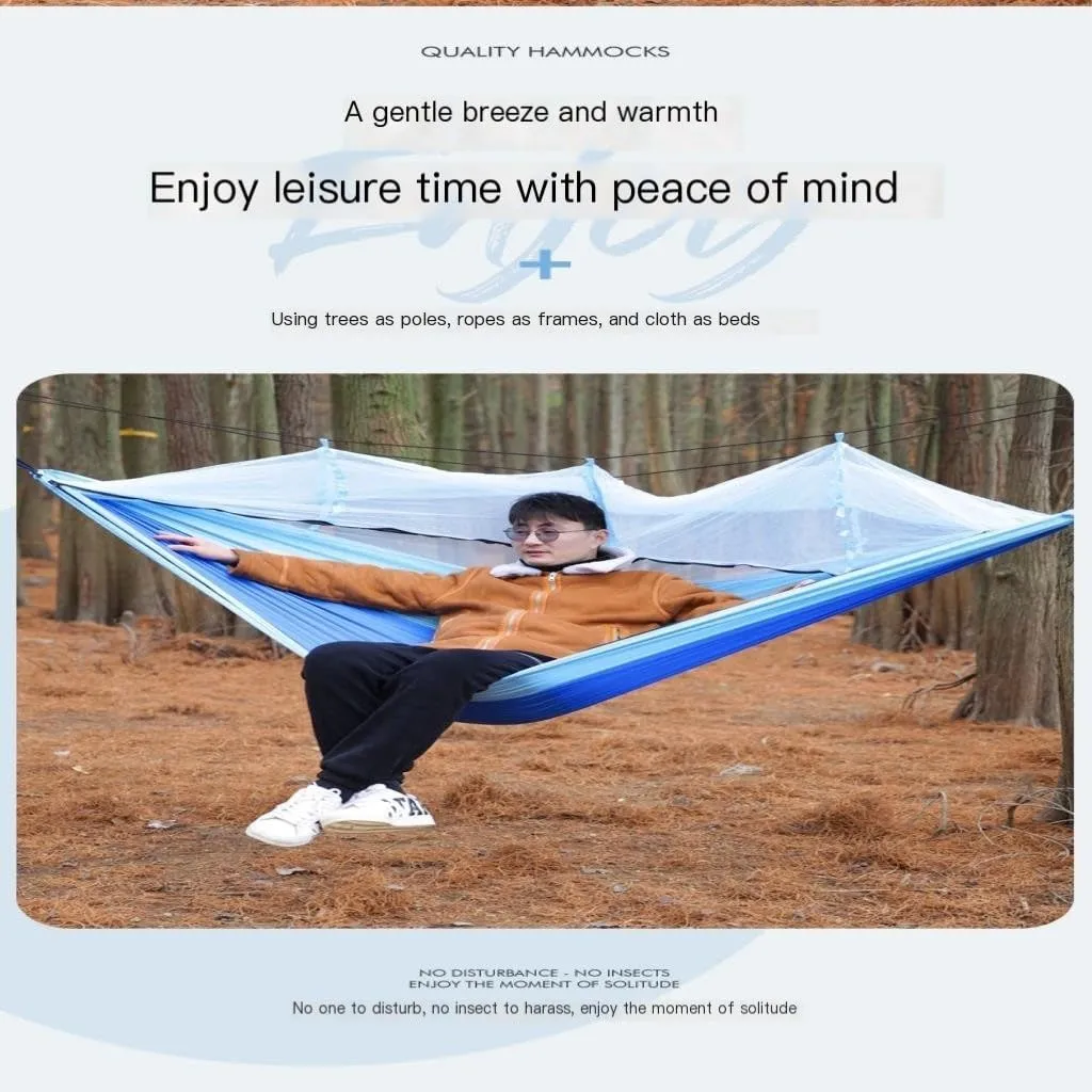 Hammocks Outdoor Portable Camping Single Double Mosquito Net Hammock Anti-Mosquito Camping Mesh Mosquito Net Hammock Camping Hammocks(E)