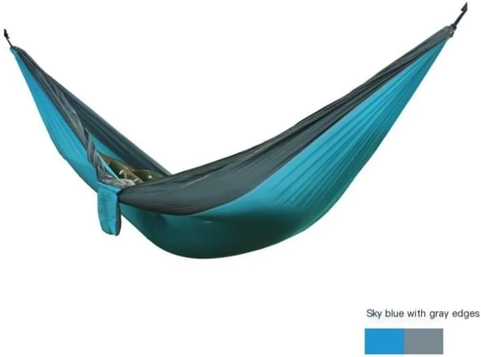Hammocks Outdoor Thickened Canvas Outdoor Bent Wooden Stick Hanging Sheet Double Hammock Swing Dormitory Camping Camping Hammocks(B)