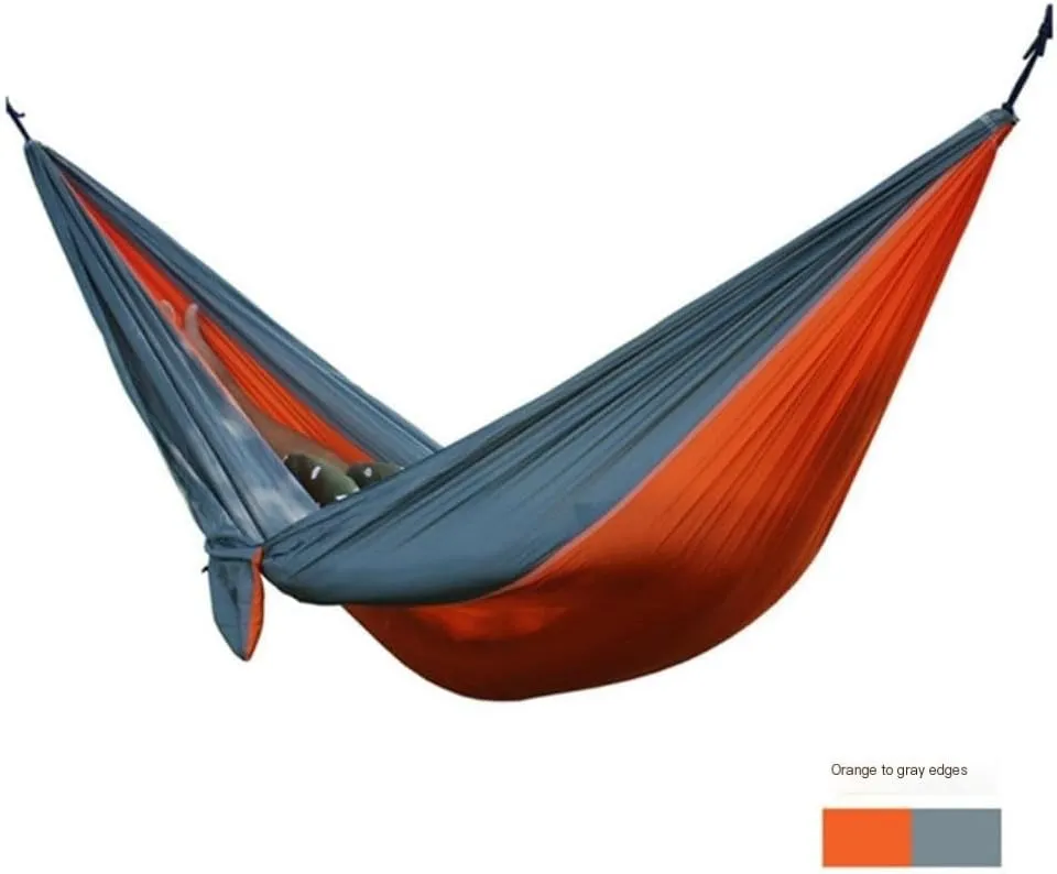 Hammocks Outdoor Thickened Canvas Outdoor Bent Wooden Stick Hanging Sheet Double Hammock Swing Dormitory Camping Camping Hammocks(B)