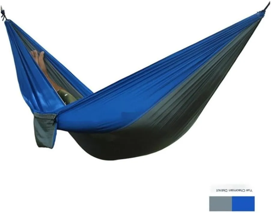 Hammocks Outdoor Thickened Canvas Outdoor Bent Wooden Stick Hanging Sheet Double Hammock Swing Dormitory Camping Camping Hammocks(B)