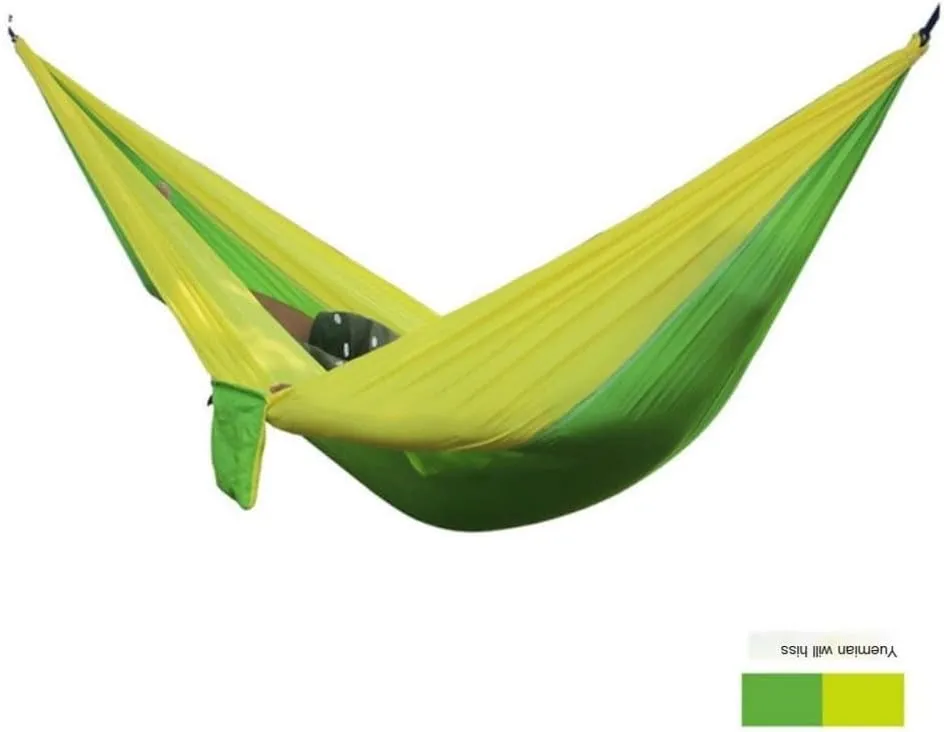 Hammocks Outdoor Thickened Canvas Outdoor Bent Wooden Stick Hanging Sheet Double Hammock Swing Dormitory Camping Camping Hammocks(B)