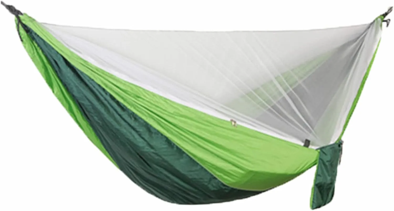 Hammocks Portable Hammock Outdoors Double Camping Hammocks with Mosquito Net Lightweight Parachute Nylon Hammock for Backpacking Hiking Outdoor Hammock