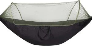 Hammocks Single Or Double Portable Camping Hammock with Mosquito Net Parachute Nylon Fabric Hanging Bed Outdoor Sleeping Garden Hammock Outdoor Hammock