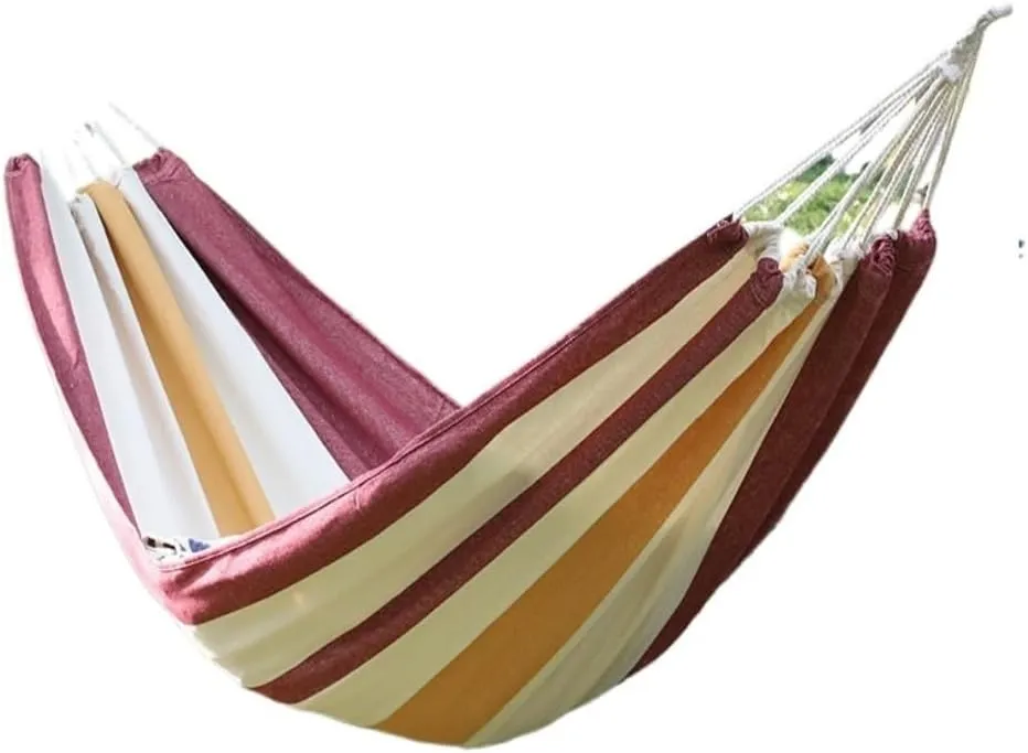 Hammocks Thickened Cotton Canvas Camping Hammock Sheets Double Hammock Outdoor Camping Swing Dormitory Hanging Chair Camping Hammocks(D)