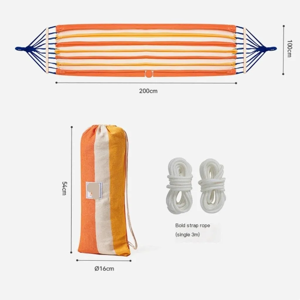 Hamock Hammock Outdoor Camping Single and Double Hammock Canvas Anti-Rollover Swing Adult Dormitory Hanging Chair Hanmock(Blue)