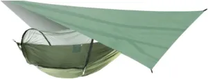 Hamock Outdoor Anti-Mosquito Hammock Automatic Quick Opening with Mosquito Net Parachute Cloth Single Double Hanmock(C)