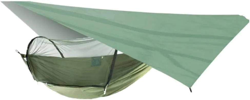 Hamock Outdoor Anti-Mosquito Hammock Automatic Quick Opening with Mosquito Net Parachute Cloth Single Double Portable Hanmock(A)