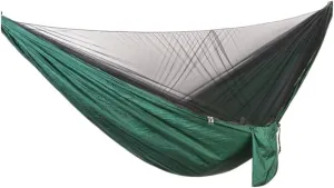 Hamock Outdoor Camping Quick-Open Mosquito Net Hammock 210T Nylon Hammock with Mosquito Net Outdoor Swing Hammock Hanmock(Green)