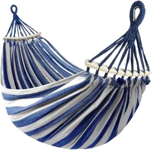 Hamock Outdoor Canvas Hammock Camping Anti-Rollover Swing Thickened Spot Single Double Duckbill Buckle Hammock Hanmock(C)