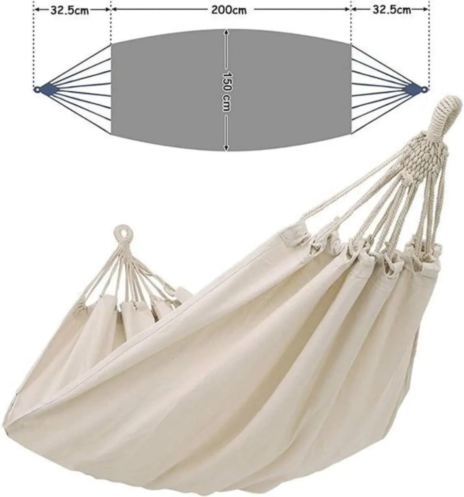 Hamock Outdoor Hammock Folding Hammock Double Outdoor Leisure Hammock Camping Thick Polyester Cotton Hammock Hanmock