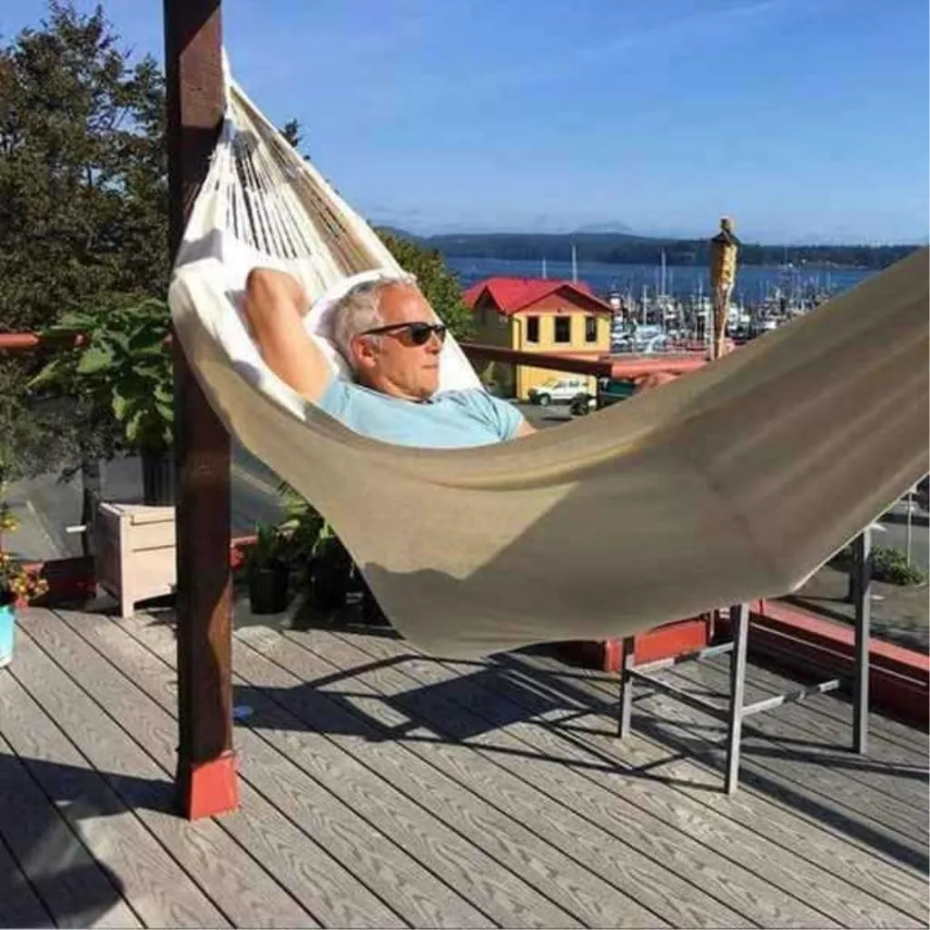 Hamock Outdoor Hammock Folding Hammock Double Outdoor Leisure Hammock Camping Thick Polyester Cotton Hammock Hanmock
