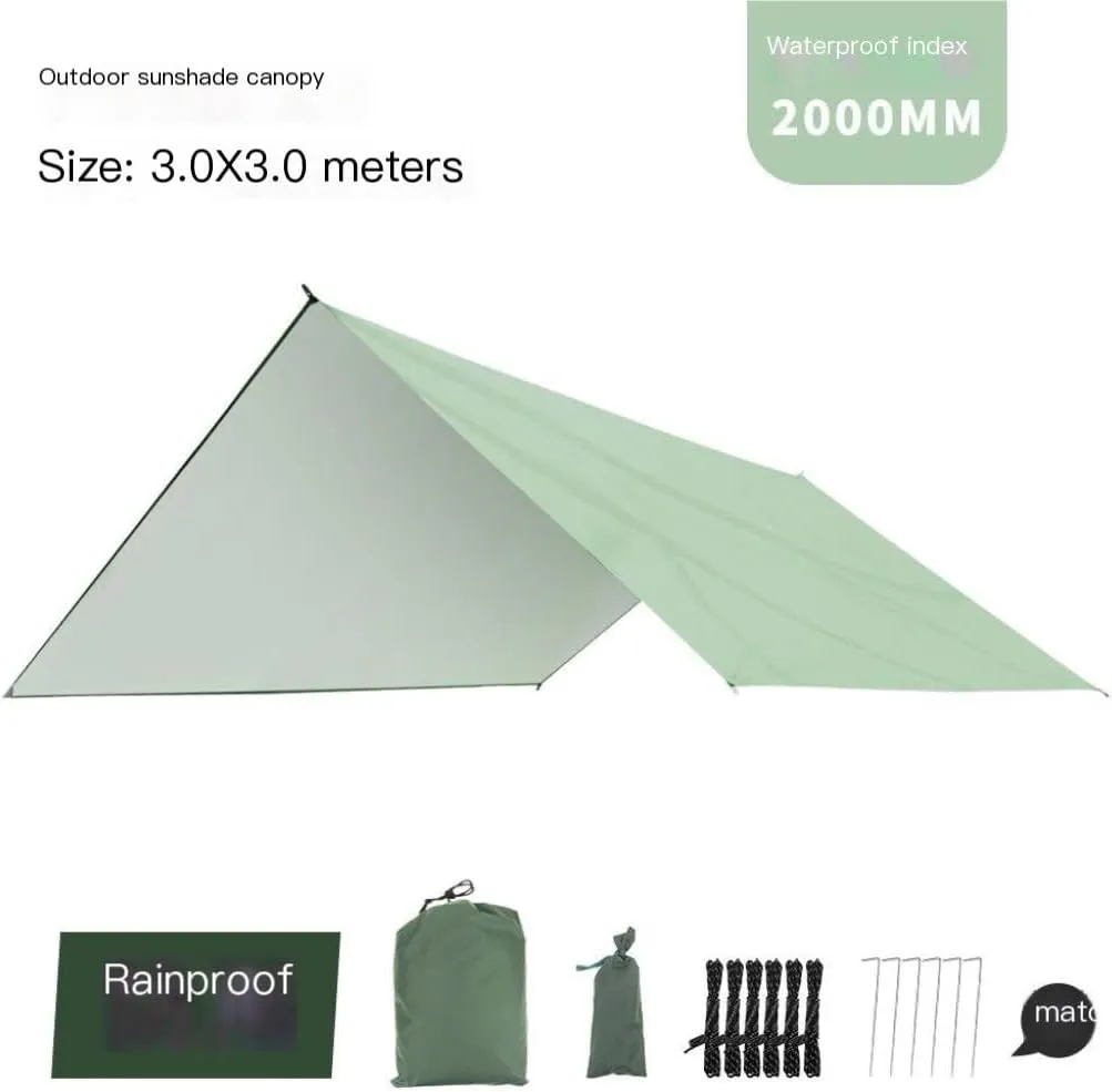 Hamock Outdoor Mosquito Net Hammock Anti-Mosquito Canopy Tent Set Waterproof Portable Sunshade Camping Outdoor Hanmock(Green,Small)