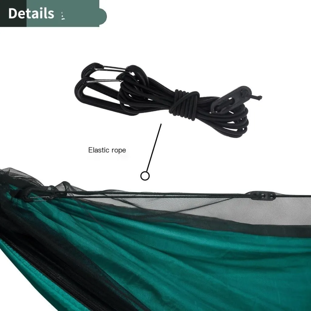 Hamock Outdoor Mosquito Net Hammock Canopy Set Outdoor Camping Quick-Open Hammock Plus Rainproof Sunshade Canopy Hanmock(F)