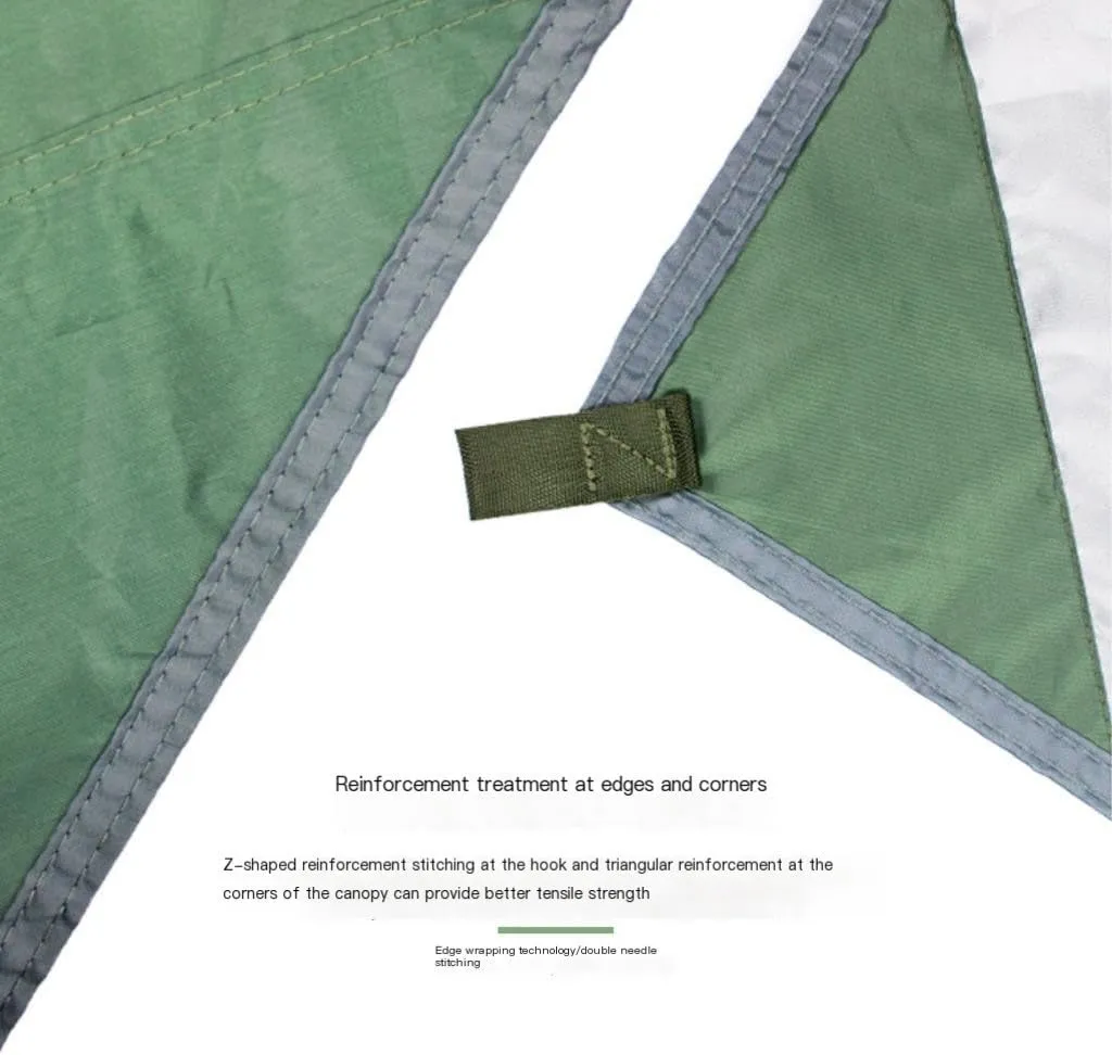 Hamock Outdoor Mosquito Net Hammock Canopy Set Outdoor Camping Quick-Open Hammock Plus Rainproof Sunshade Canopy Hanmock(G)