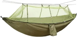 Hamock Outdoor Parachute Wholesale Hammock with Mosquito Net Anti-Mosquito Nylon Single Double Camping Hammock Hanmock(Green,Large)