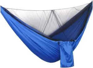 Hamock Quick-Release Hammock with Mosquito Net Hanging Sheet Double Parachute Cloth Anti-Rollover Camping Hammock Hanmock(A)