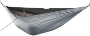 Hamock Ultra-Light Nylon Double Hammock Parachute Cloth Anti-Rollover Elastic Band Encrypted Mosquito Net Hammock Hanmock(C)