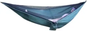 Hamock Ultra-Light Nylon Double Hammock Parachute Cloth Anti-Rollover Elastic Band Encrypted Mosquito Net Hammock Hanmock(D)