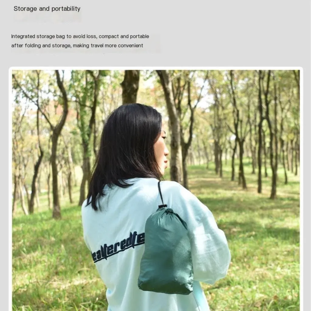 Hamock Ultra-Light Nylon Double Hammock Parachute Cloth Anti-Rollover Elastic Band Encrypted Mosquito Net Hammock Hanmock(D)