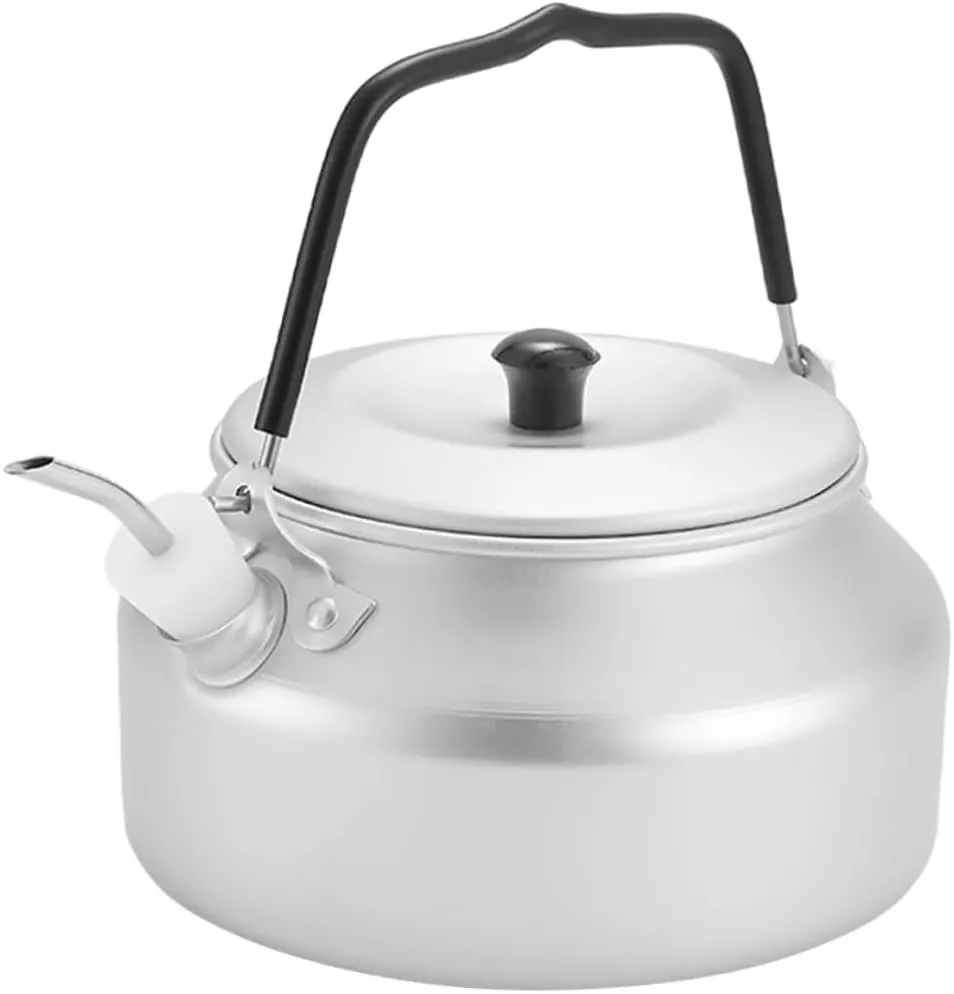 Handheld Camping Kettle 0.9l Portable Outdoor Tea Pot Whistling for Outdoor Activities